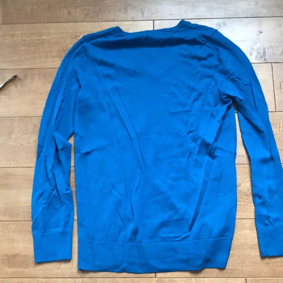 Peacock blue merino wool M sweater - Picture 4 of 9